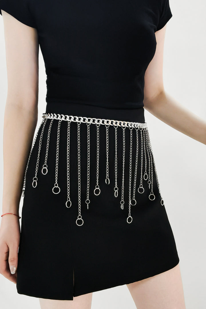 Fringe Chain Alloy Belt 