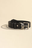 PU Leather Alloy Chain Belt 
