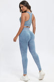3 Piece Washed Square Neck Wide Strap Active Set 