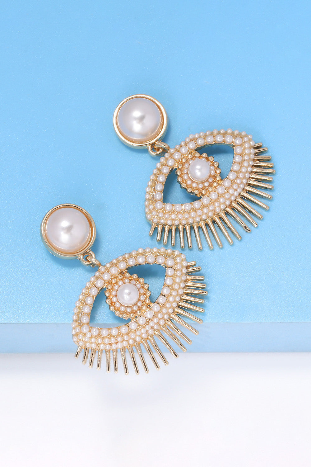 Evil Eye Shape Rhinestone Zinc Alloy Synthetic Dangle Earrings 