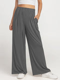 Elastic Waist Wide Leg Pants Pants