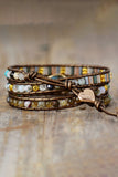 Handmade Triple Layer Beaded Bracelet 