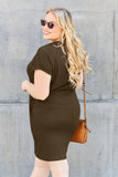 Basic Bae Full Size Round Neck Short Sleeve Dress with Pockets 