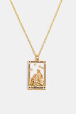 Tarot Card Pendant Stainless Steel Necklace 