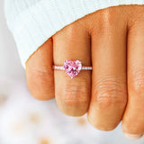 Heart Zircon 925 Sterling Silver Ring 