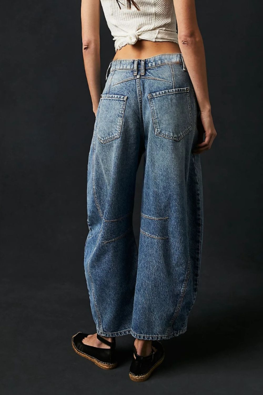 Wide Leg Jeans with Pockets 