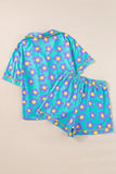 Pocketed Flower Half Sleeve Top and Shorts Lounge Set Lingerie & Nightwear