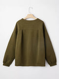 Ribbed Knit Oversized Sweatshirt 