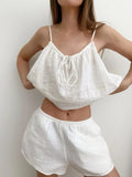 Tie Front Cami and Shorts Lounge Set Lingerie & Nightwear