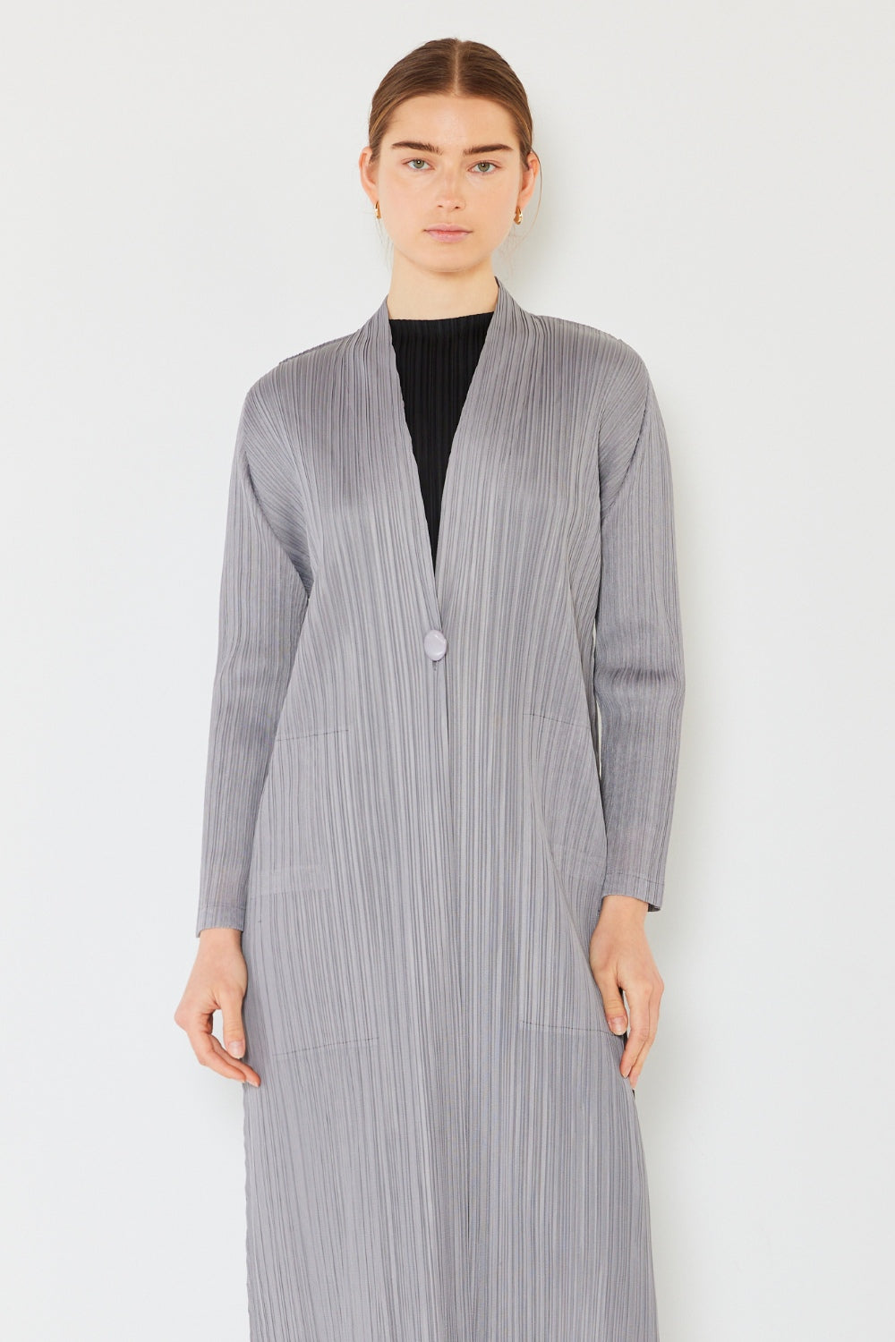 Marina West Swim Pleated Long Sleeve Cardigan 
