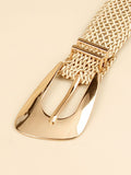 Irregular Buckle Braid Belt 