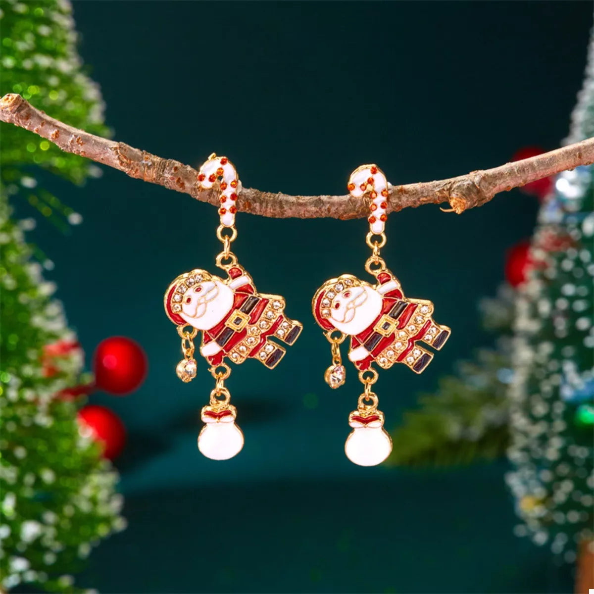 Christmas Santa Drop Earrings 