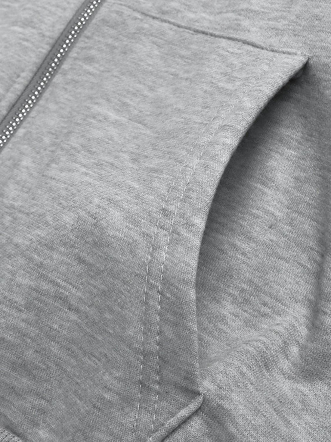 Perfee Rhinestone Zip Up Long Sleeve Hoodie 