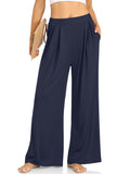 Elastic Waist Wide Leg Pants Pants