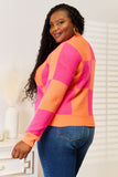 Angel Wings Woven Right Checkered V-Neck Dropped Shoulder Cardigan 