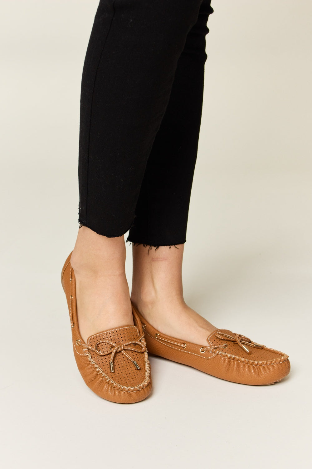 Forever Link Bow Decor Flat Loafers 