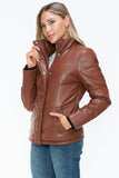 Snobbish Pocketed Zip Up Turtleneck Puffer Jacket 
