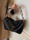 PU Leather Adjustable Strap Crossbody Bag 