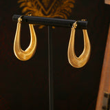 Titanium Steel U Shape Earrings 