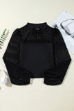 Mock Neck Long Sleeve Blouse 