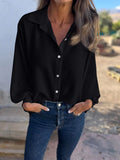 Full Size Collared Neck Long Sleeve Shirt 