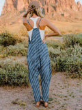 Double Take Full Size Printed V-Neck Sleeveless Jumpsuit 