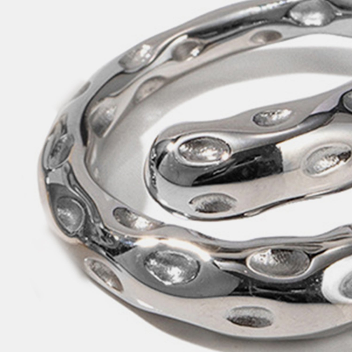 Titanium Steel Gold-Plated Bypass Ring 