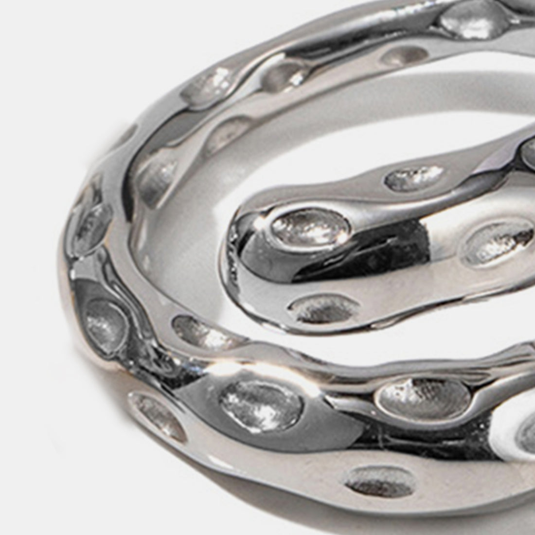 Titanium Steel Gold-Plated Bypass Ring 