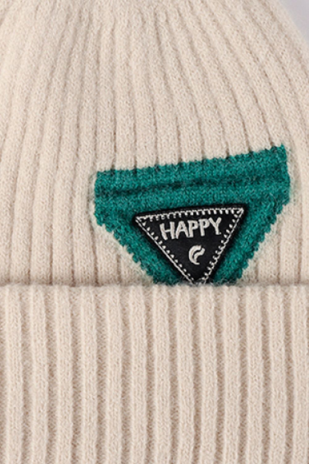 HAPPY Contrast Beanie 