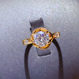 1 Carat Moissanite Zircon 925 Sterling Silver Ring 