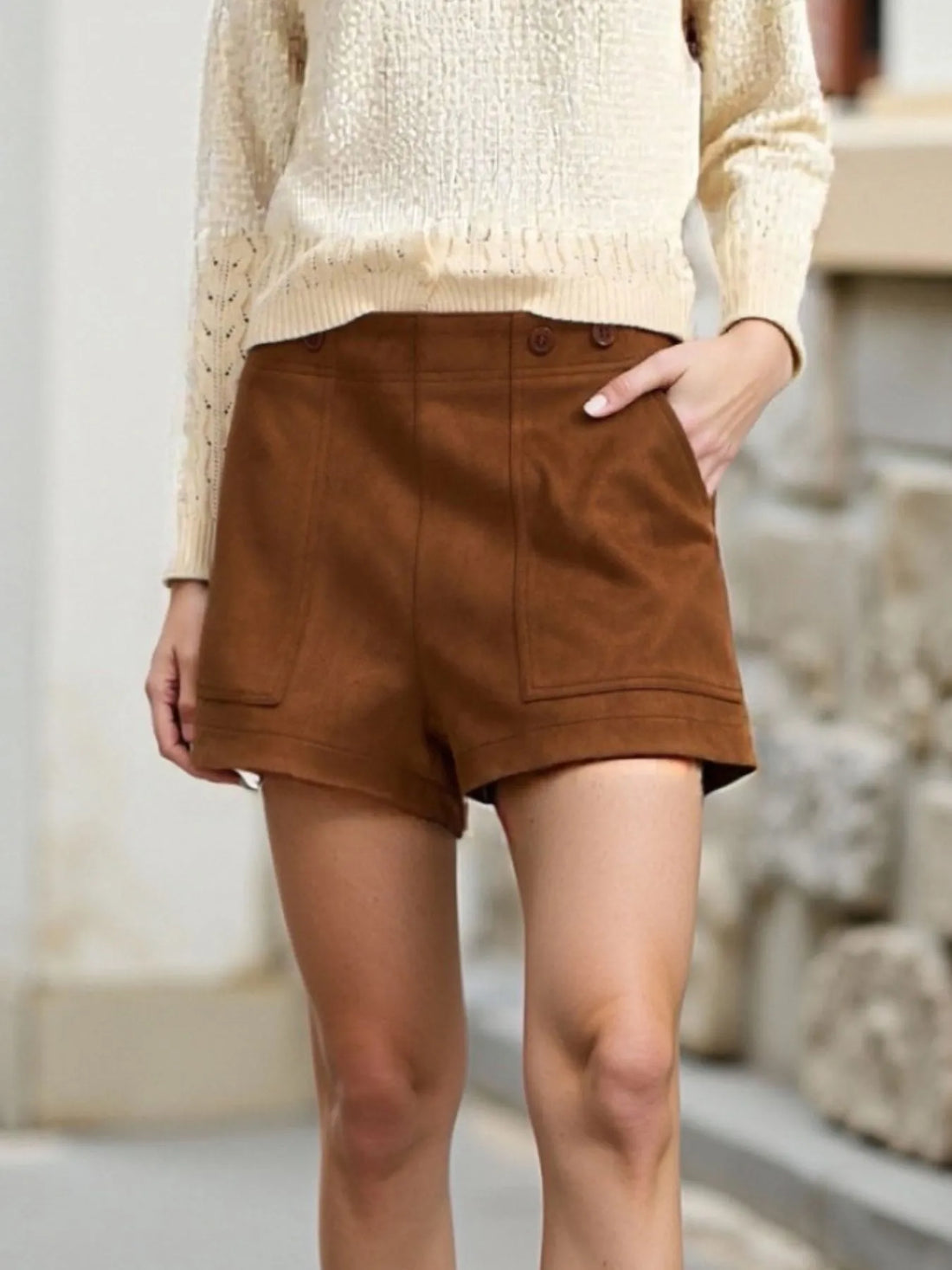 Pocketed Casual Shorts 