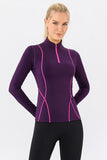 Mock Neck Quarter Zip Active T-Shirt 