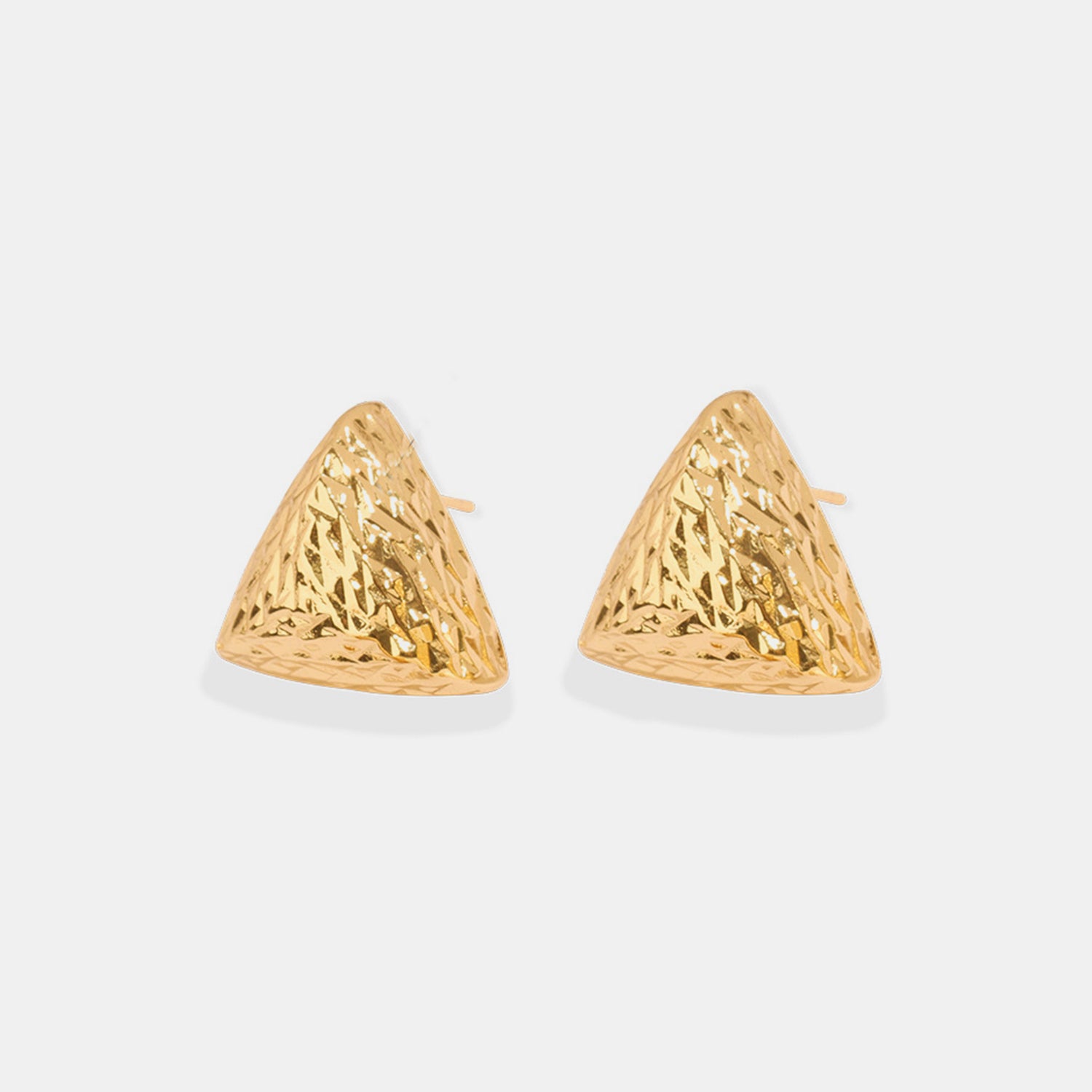 Gold-Plated Geometric Stud Earrings 