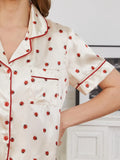 Contrast Piping Pocketed Top and Pants Lounge Set Lingerie & Nightwear