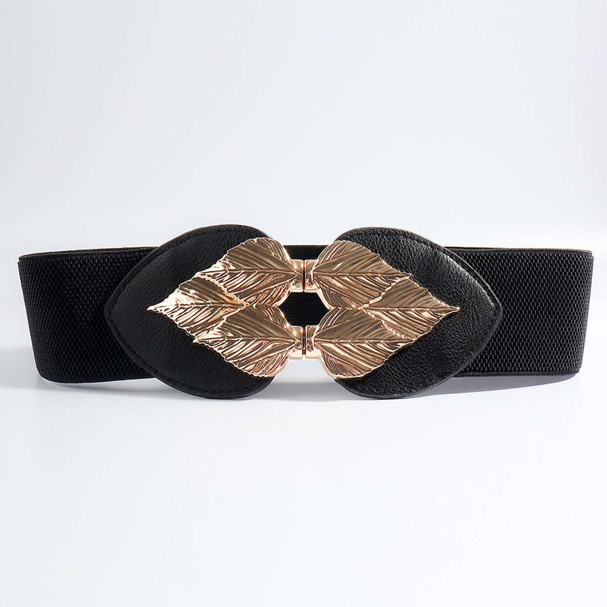 Alloy Leaf Buckle Elastic Belt 