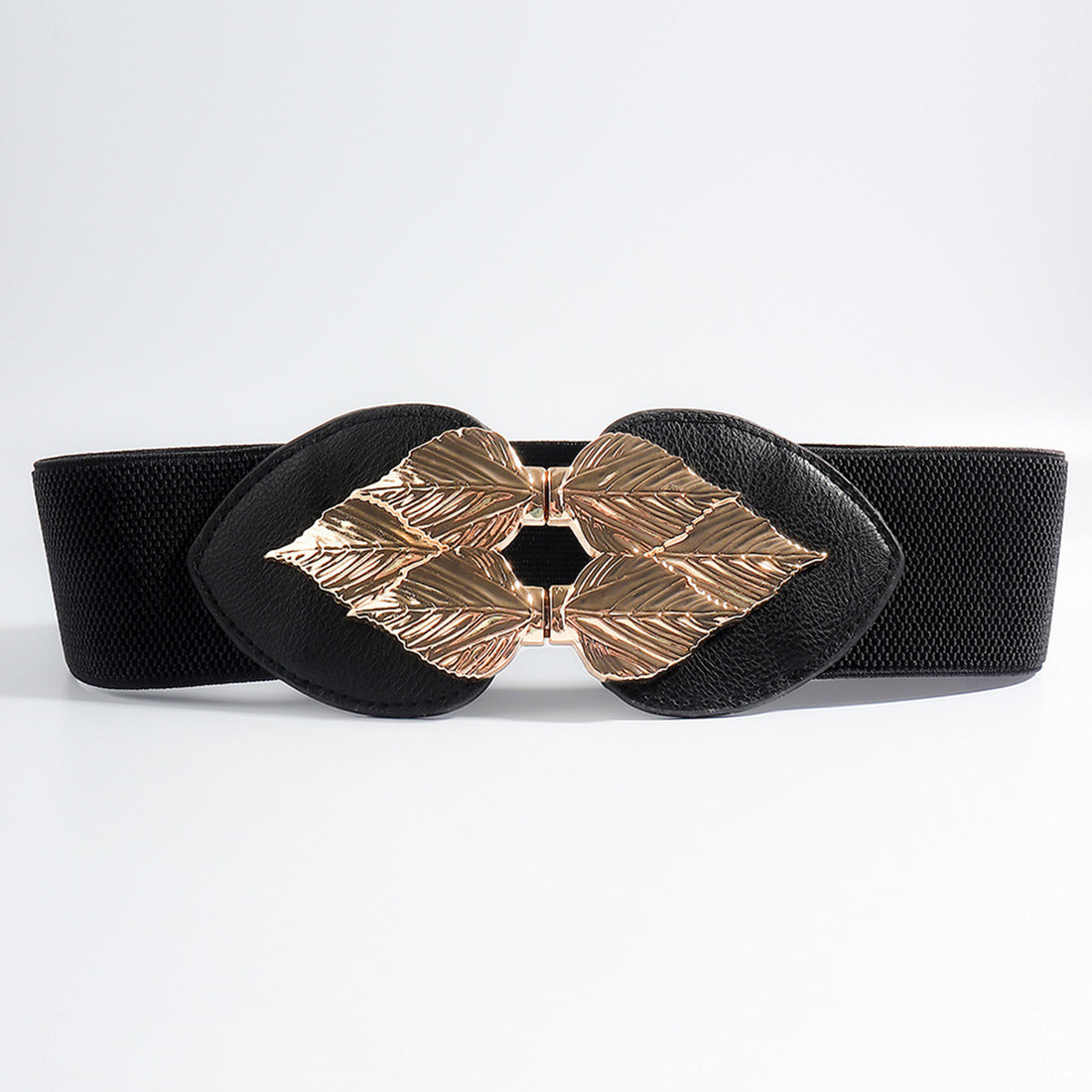 Alloy Leaf Buckle Elastic Belt 