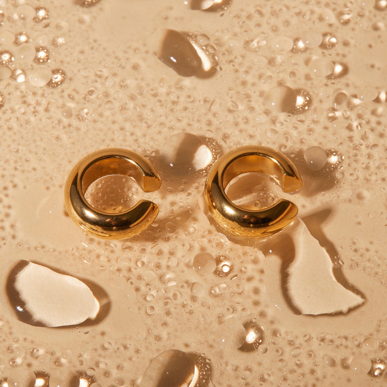 Stainless Steel Letter C Shape Clip On Earrings 