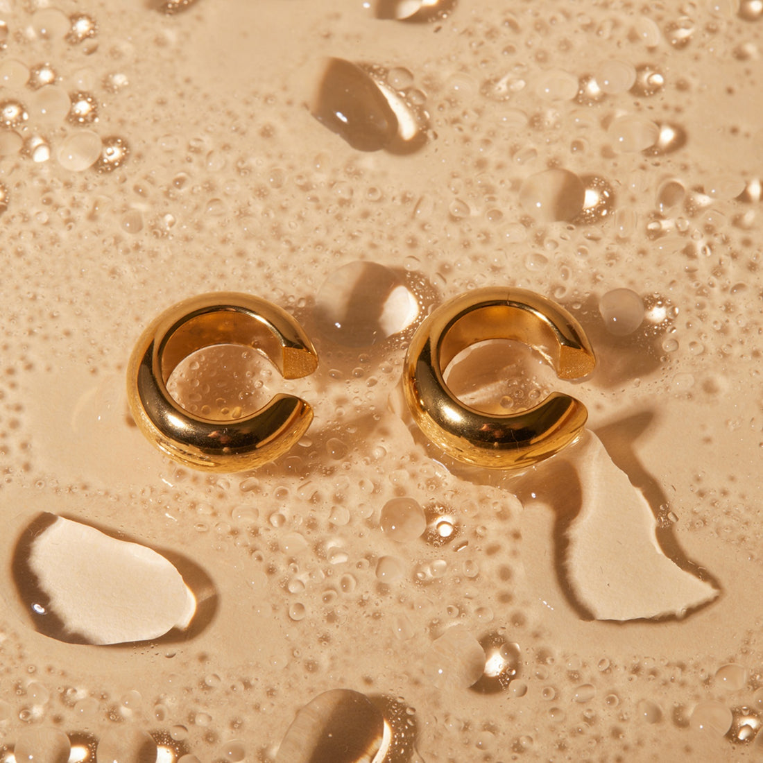 Stainless Steel Letter C Shape Clip On Earrings 