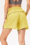 Pocketed Elastic Waist Active Shorts 