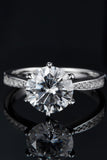 3 Carat Moissanite Side Stone Ring 