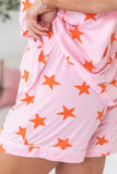 Star Print Short Sleeve Shirt and Shorts Set Lingerie & Nightwear