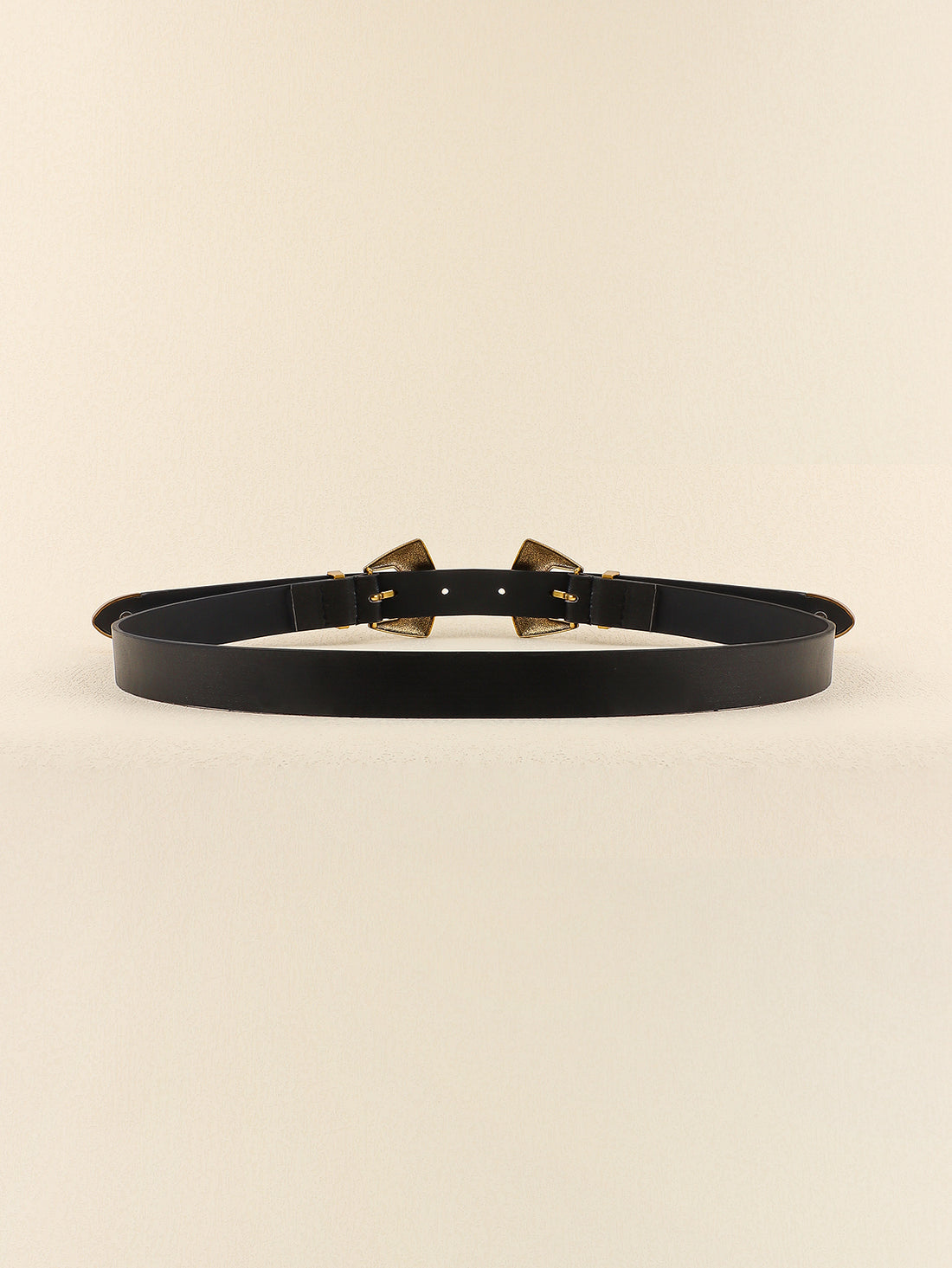 Double Buckle PU Leather Belt 