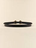Double Buckle PU Leather Belt 