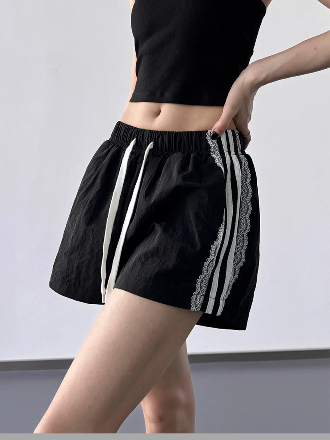 Side Stripe Drawstring Shorts 