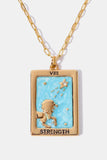 Tarot Card Pendant Copper Necklace 