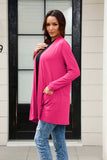 Basic Bae Full Size Open Front Long Sleeve Cardigan with Pockets 