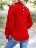 Full Size Mock Neck Long Sleeve T-Shirt 