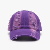 Distressed Adjustable Cotton Baseball Cap 