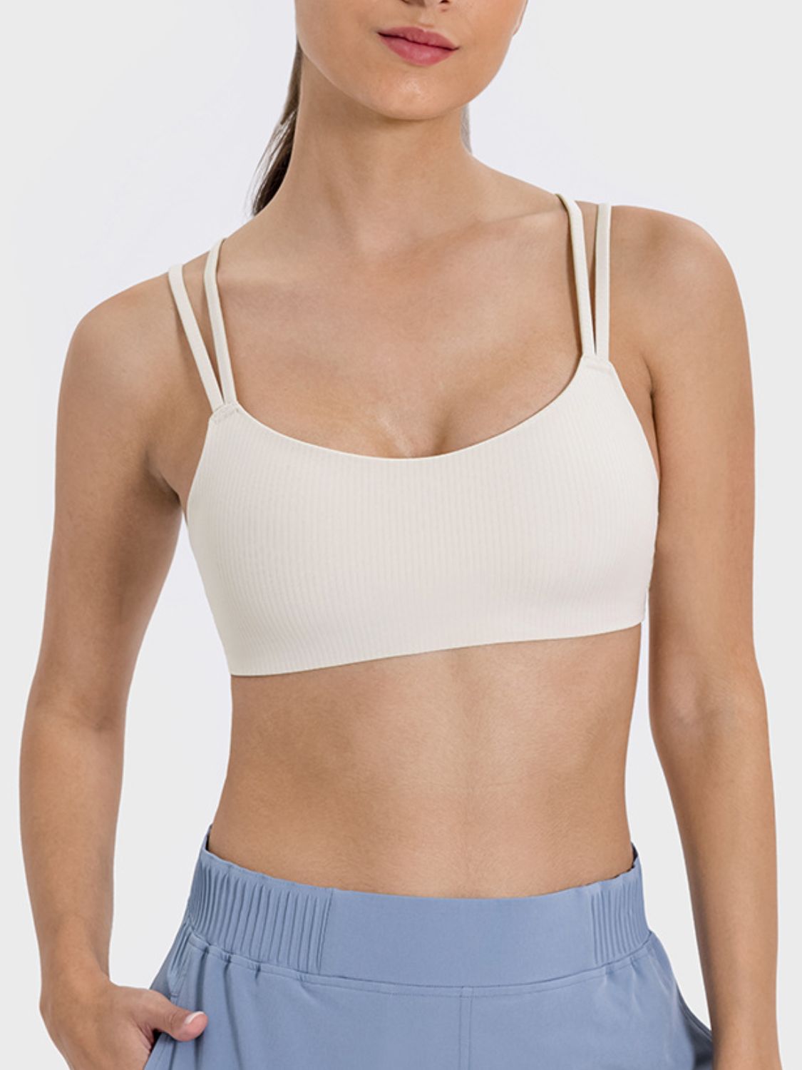 Millennia Scoop Neck Double Strap Active Cami 