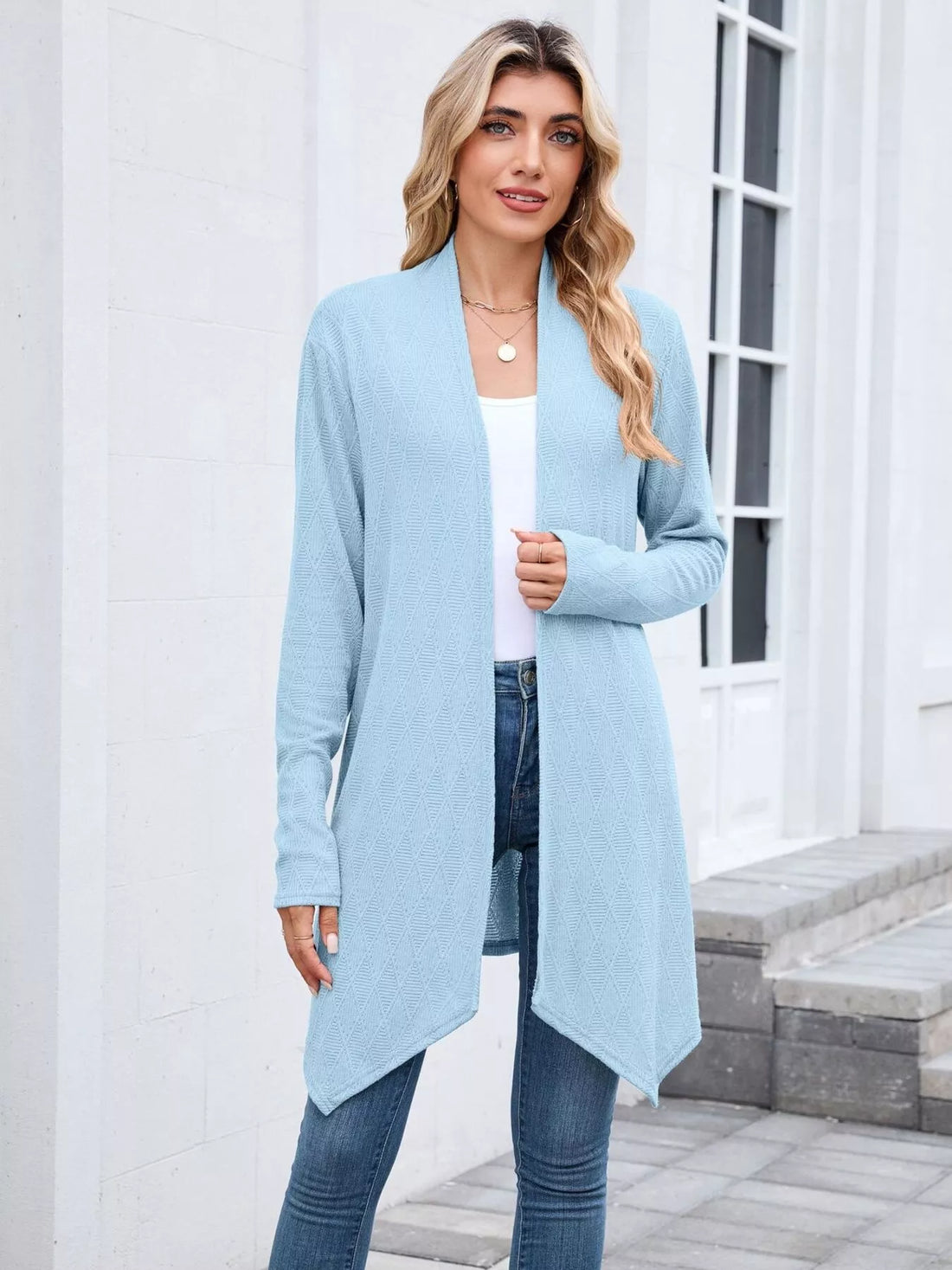 Open Front Long Cardigan 